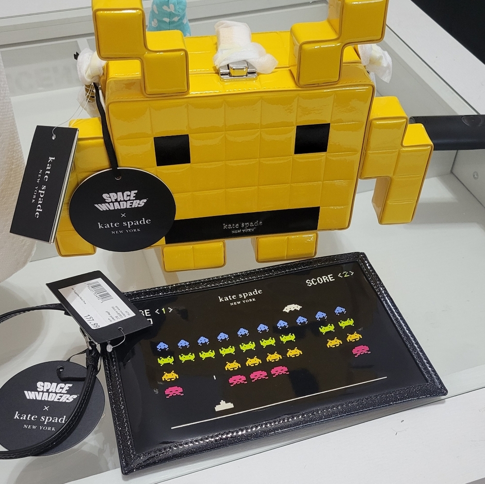 Space Invaders Kate Spade purse and wristlet